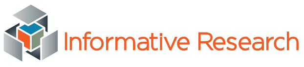 Informative Research logo featuring a cube inside another box that's unfolding and the words "Informative Research" in orange text.