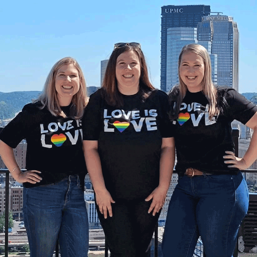 Stewart celebrates LGBT month with custom shirts that read Love Is Love.