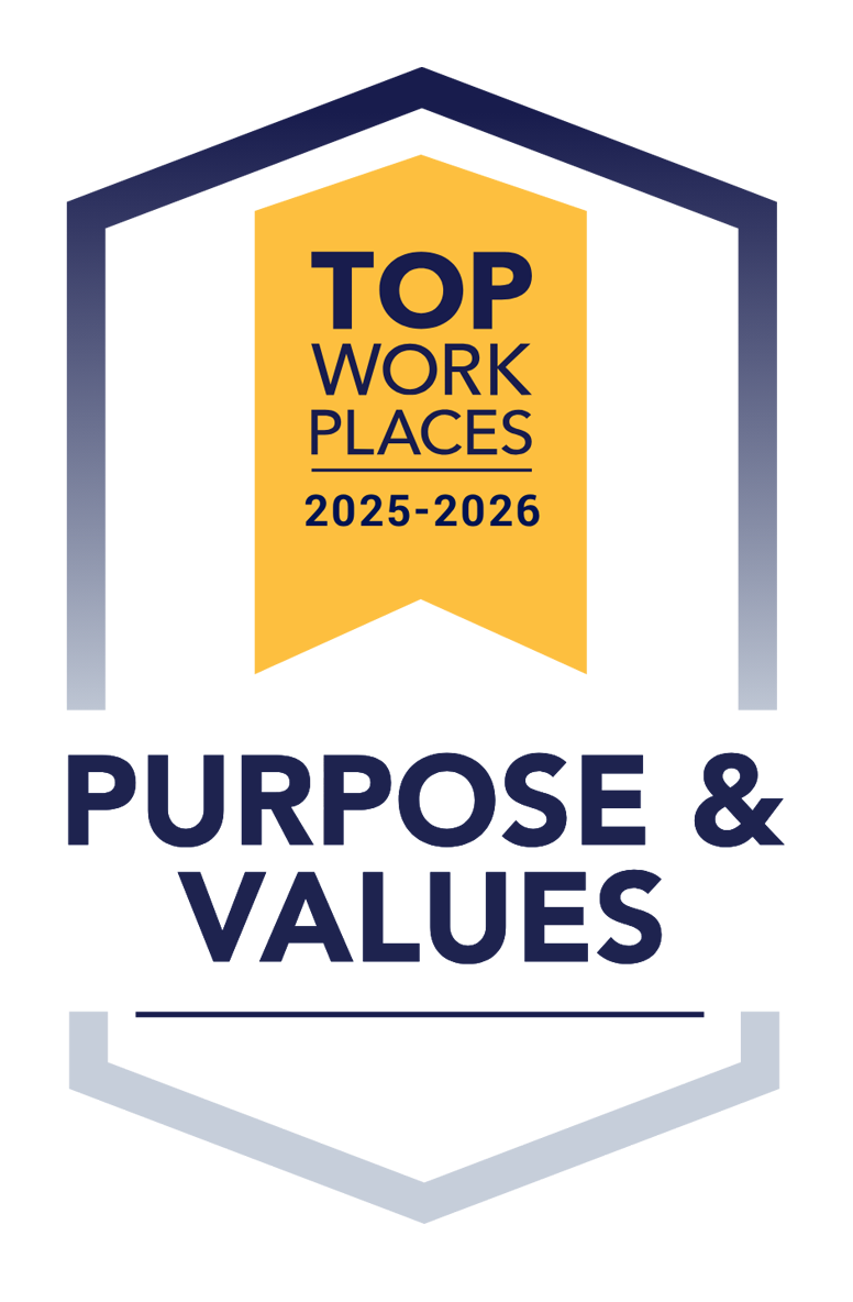 Top Workplaces Award for Purpose & Values 2025-2026