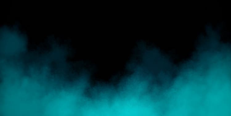 Teal Smoke on Black Background