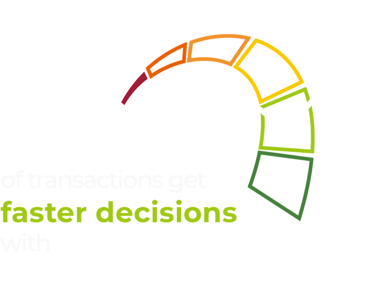 30% of transactions get faster decisions with Stewart Accelerate™