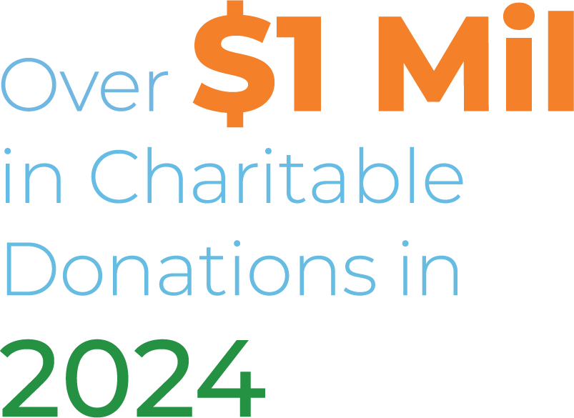 Más de 1 millón de USD en donaciones benéficas en 2024