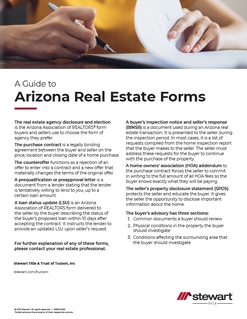 Biểu mẫu Bất động sản Arizona